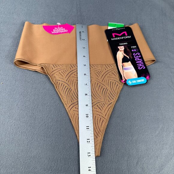 Maidenform Women's Size Large Shaper Thong Firm Control Beige New With Tags - Picture 10 of 11